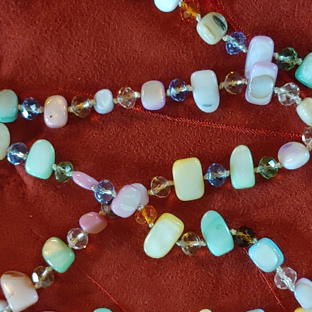 Multi-Colored Stone Necklace - Picture 2 of 3